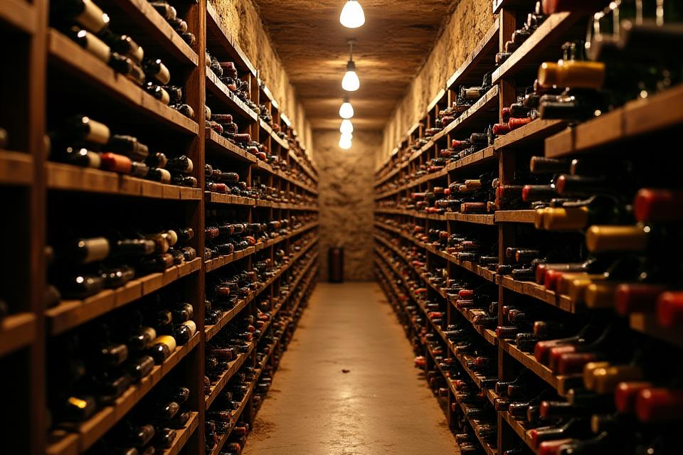 Vue d'une cave à vin bien fournie d'Aurore Saveurs